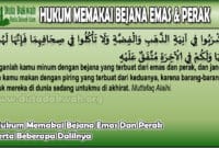 Memakai Bejana Emas Dan Perak