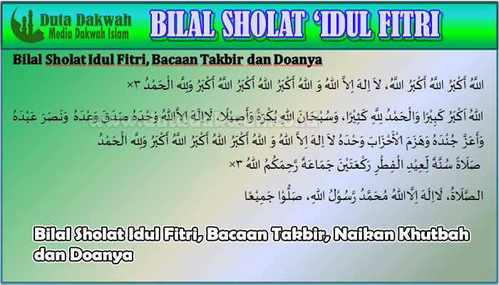 Bilal Sholat Idul Fitri